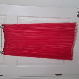 Nwt Hot Red Pleated Skirt